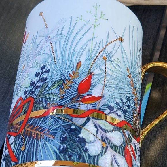 Lomonosov Imperial Bone China Porcelain Coffee Mug Idyll Kalenda 400 Ml/14.1 Fl. - Picture 9 of 11